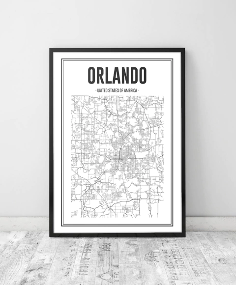 Cuadro Mapa Orlando