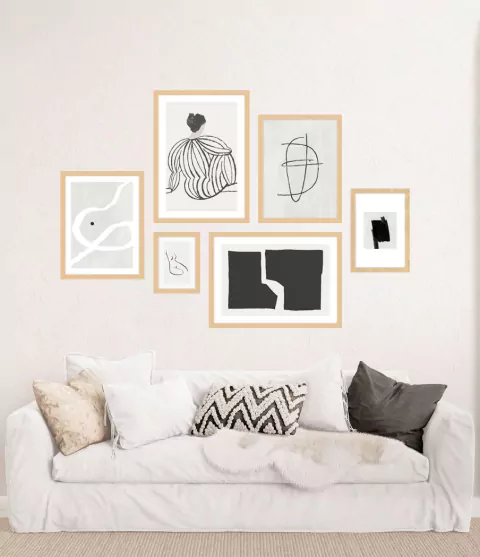 Set x6 Abstractos con Mujer