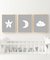SET x3 - Estrella Luna Nube Gris