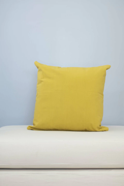 Almohadon - Tusor Gris Amarillo - comprar online