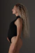 Body Musculosa Irregular Alba Negro - comprar online