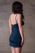 Vestido Satén Halo Azul - comprar online
