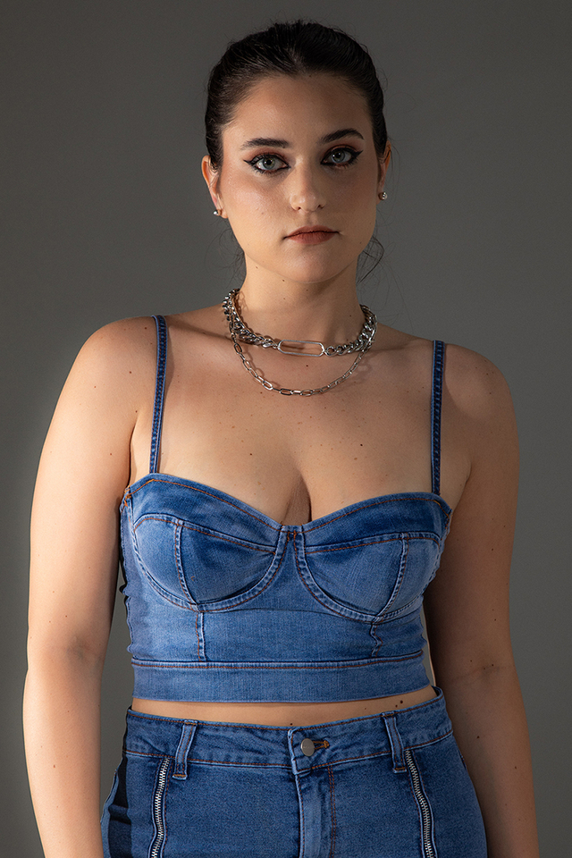 Bustier Rouxurie X Rockjeans Azul thumbnail 2