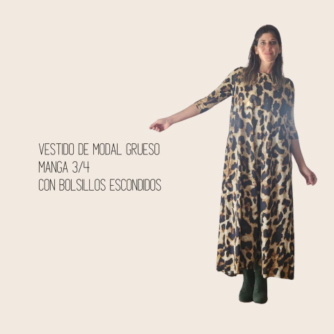 Vestido Verito print marrón - comprar online
