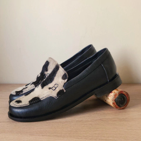 Mocasín Roma cuero negro - comprar online