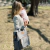 Mochila Liniers Maternal Gris Tramado - comprar online