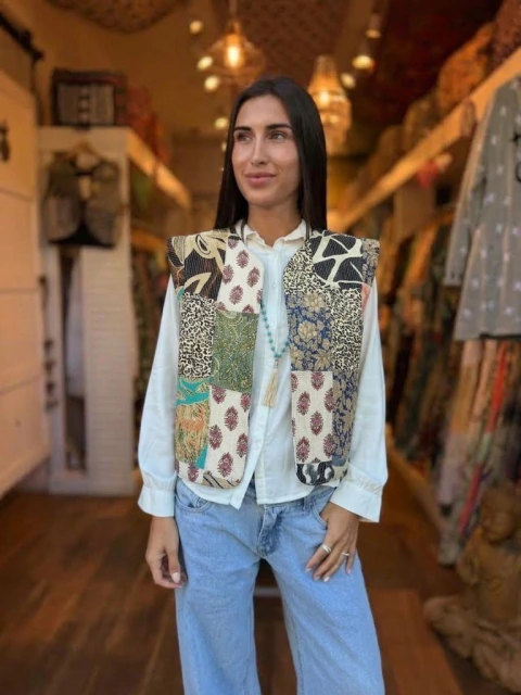 Chaleco Seda Tonos Multi
