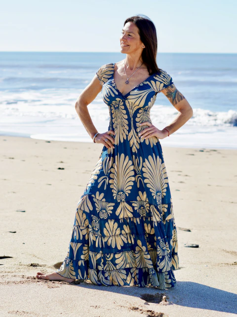 Vestido Largo Begonia Seda