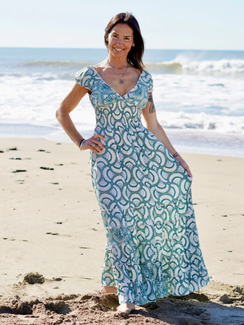 Vestido Largo Begonia Seda