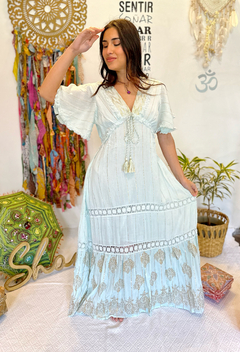 Vestido Boho CRETA CELESTE