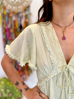 Vestido Boho CRETA VERDE - comprar online