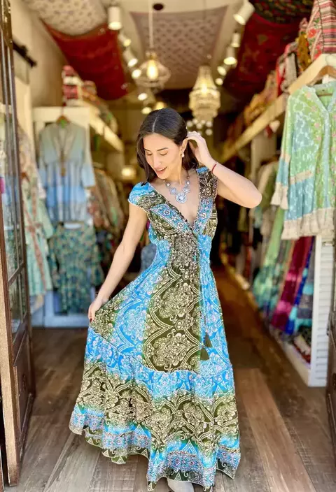 VESTIDO LARGO BEGONIA TONO MIX 3 - comprar online