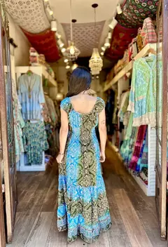 VESTIDO LARGO BEGONIA TONO MIX 3 - Shanti Hippie Chic