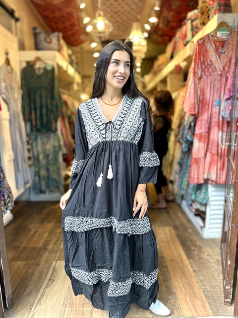 VESTIDO LARGO BOHO NEW BIARRITZ - comprar online