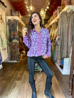 CAMISA SEDA LIRIOS - Shanti Hippie Chic