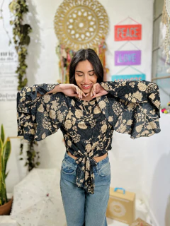 Blusa Seda Amaranto - Shanti Hippie Chic