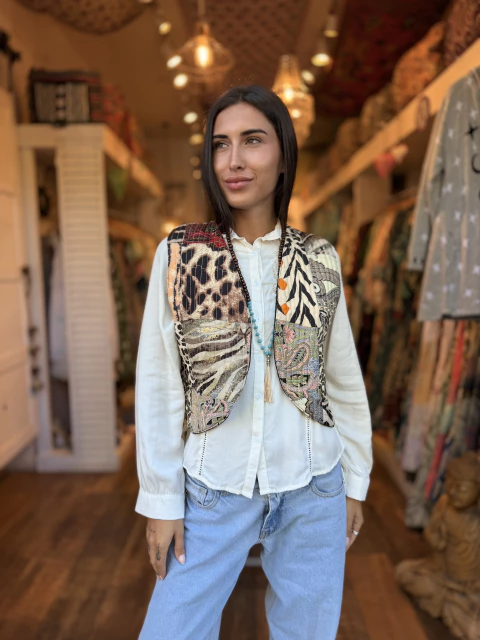 Chaleco JUANA Seda - Shanti Hippie Chic