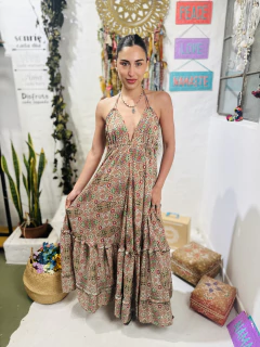 VESTIDO LARGO ONA ARABESCOS - Shanti Hippie Chic