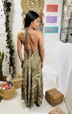 vestido largo seda Ona renacer en internet