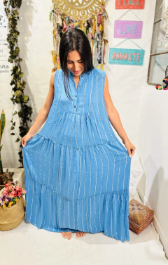 Vestido Largo Algodon Lurex Milan en internet