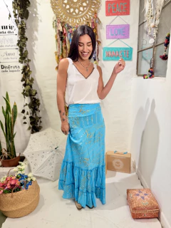 Falda Granada Algodon con Lurex - comprar online