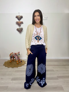 Pantalon Lanilla Estampado Mandala - Shanti Hippie Chic