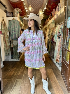 vestido corto duphata exclusivo - Shanti Hippie Chic