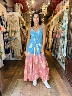 Vestido largo boho gloss elastic - Shanti Hippie Chic