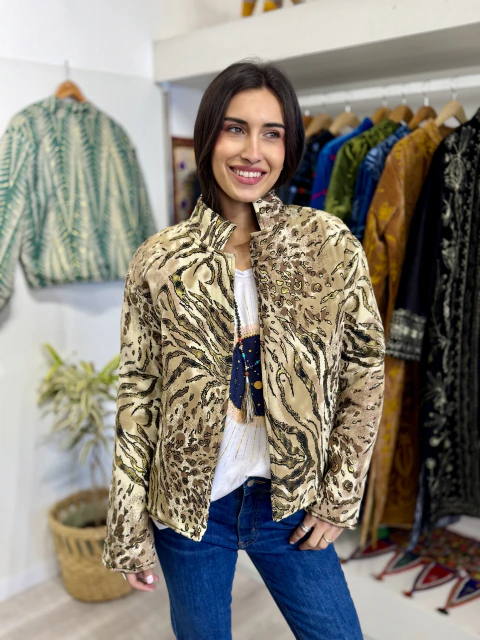 Chaqueta Indra Seda Reversible