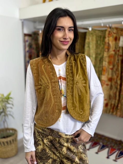 CHALECO DE PANA PAZ - Shanti Hippie Chic