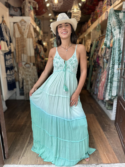 vestido largo BOHO degrade