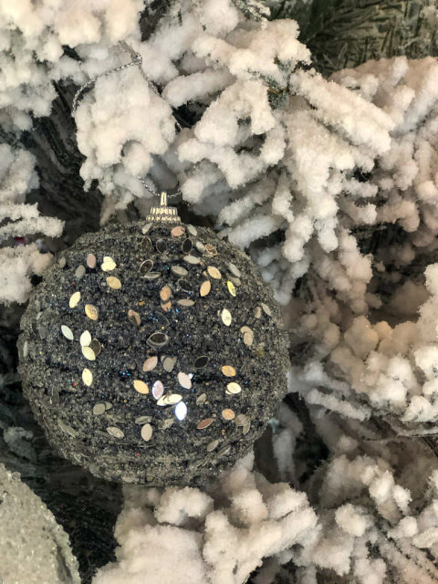 Esfera gris silver 8 cm