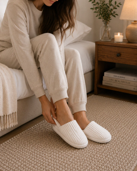 Pantuflas Espalma Top Canele Blanca 38/39