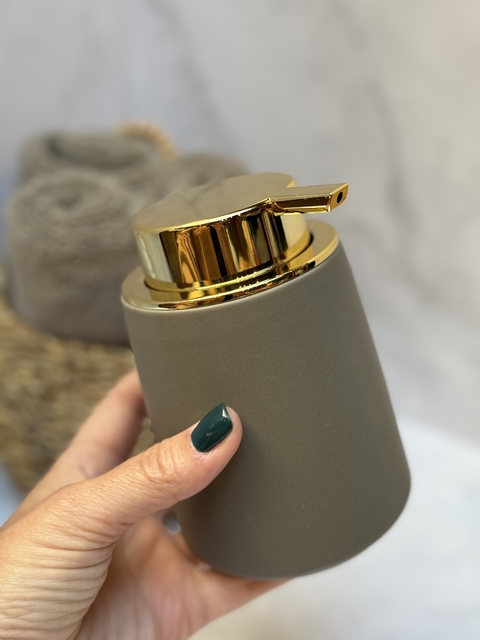 Dispenser cerámica gris c/dosificador