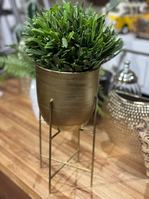 Porta maceta metal gold 30 cm