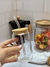 Vaso Vidrio Con Tapa Bamboo y Sorbete - comprar online