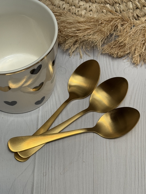 Cucharita de té acero gold - comprar online