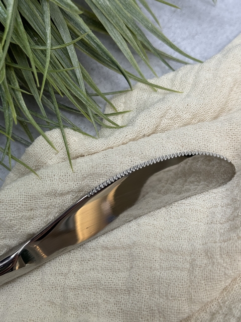 Cuchillo Acero Inox Plateado x 6 Unidades