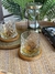 Vaso giratorio wishky c/base de madera - Cielo y Tierra