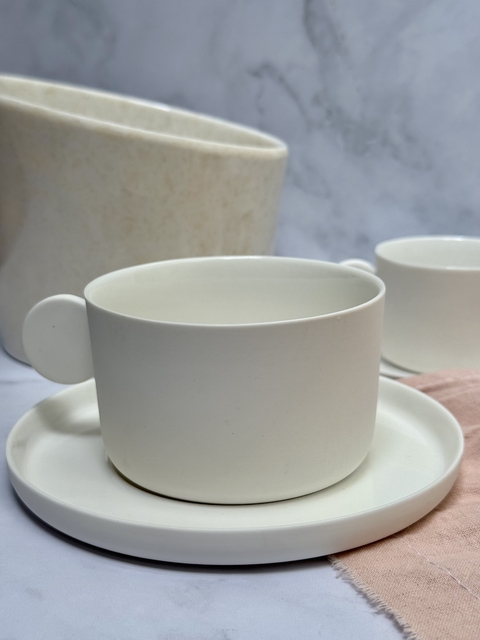 Taza y plato Capri 200ml - comprar online