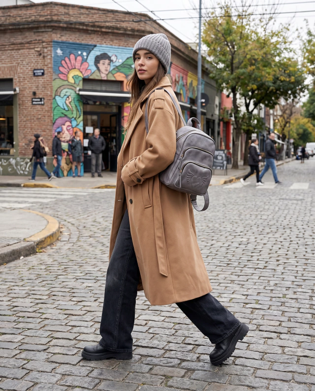 Mochila eva gris de Boris Handbags — imagen 4