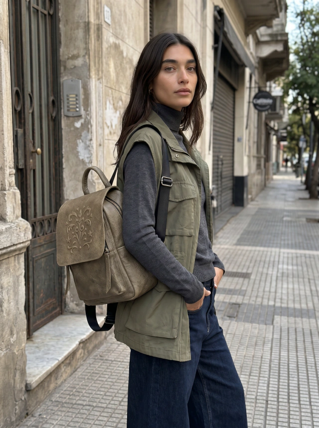 Mochila Elvis Militar de Boris Handbags
