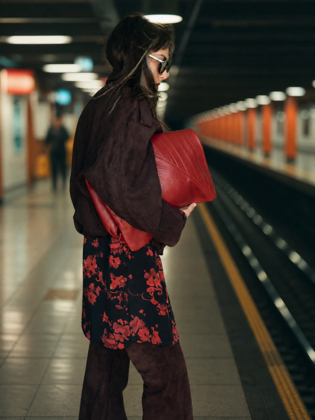 Tote rut rojo de Boris Handbags — imagen 3