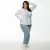 Remera Eugenia ML /Balance celeste - comprar online