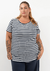 Remera Maga rayado Azul Marino-Morley - Haya Paz