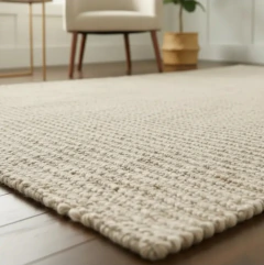 Alfombra 1.20x1.80 Blanco Nudo Premium Yute Natural - en internet