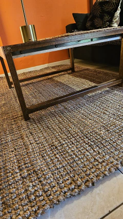 Alfombra 1.20x1.80 Silver Nudo Premium Yute Natural -