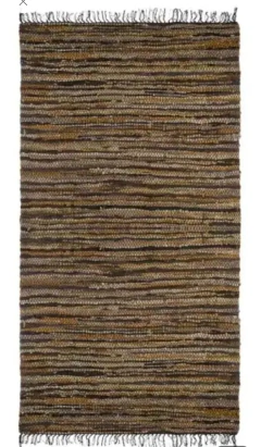 Alfombra Chindi 2x3 Cuero Marrón - comprar online