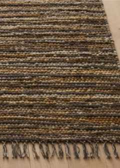 Alfombra Chindi 2x3 Cuero Marrón