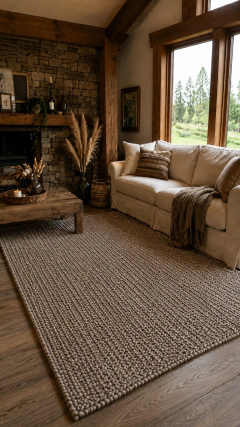 Alfombra 1.60x2.30 Silver Nudo Premium Yute Natural - en internet